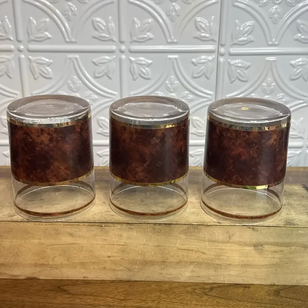 MCM Culver Tortoise Shell and Gold Rocks Glasses 3